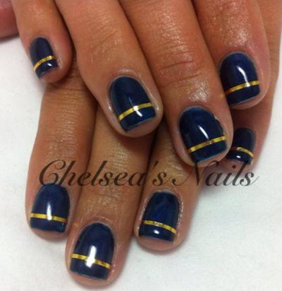 Navy And Gold Gel Color 0