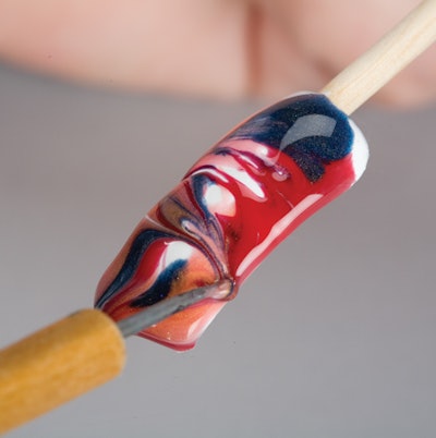 Step 3 Marbled Swirling