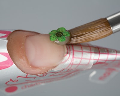 Step 4 Flower On Nail Dried Flowers