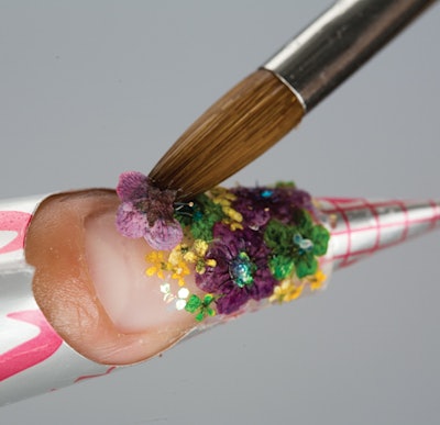 Step 5 Nail Flower Dried Flowers