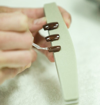 Step Top Coat To Brown Bkg