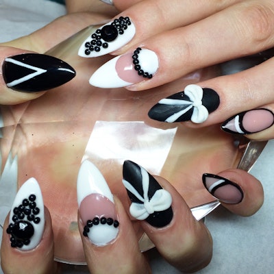 Final Black White Nails
