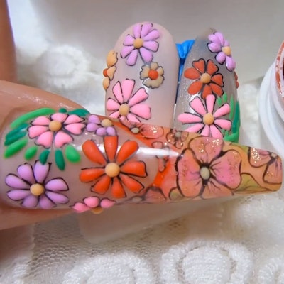 Flower 3d Nail Tutorial