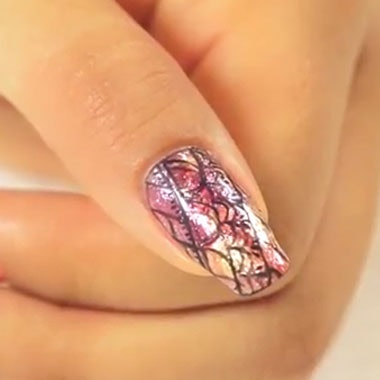 Gelish Gold Foil Nail