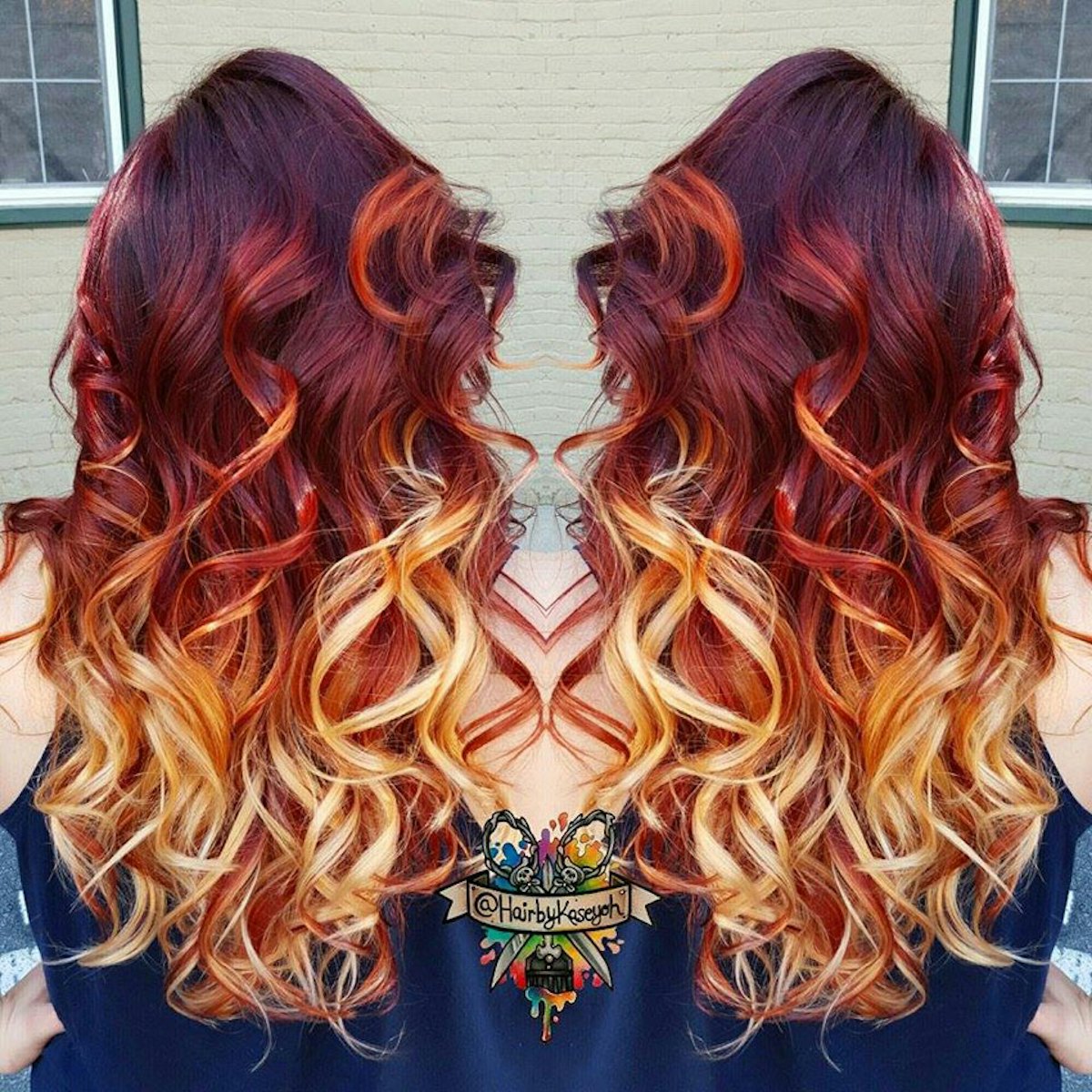 Hair Color How To: Fire Ombré by Kasey O'Hara Skrobe