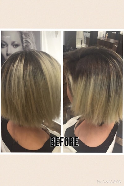 The 'before' look by Jessica Davis Image courtesy of PRAVANA