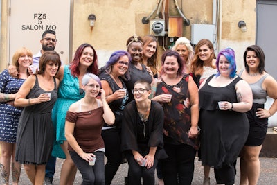 Image courtesy of Salon Head Candy Robin Dorton (front row, third from right) with the Salon Head Candy team.