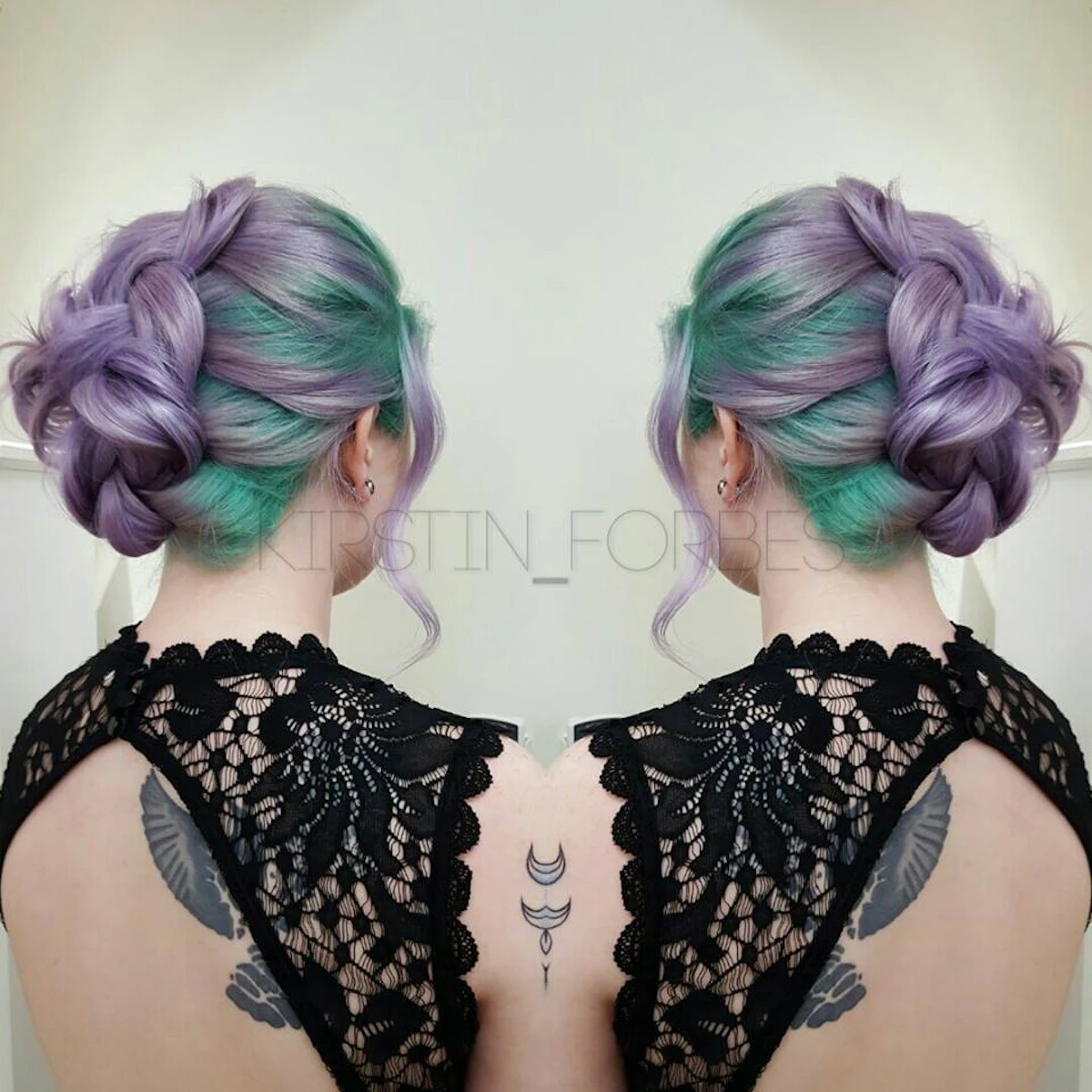 Haircolor How To: Lavender Mint Updo by Kirstin Forbes | Beauty Launchpad
