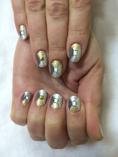 Nail Art Tutorial: X-Shaped Metallic Nails