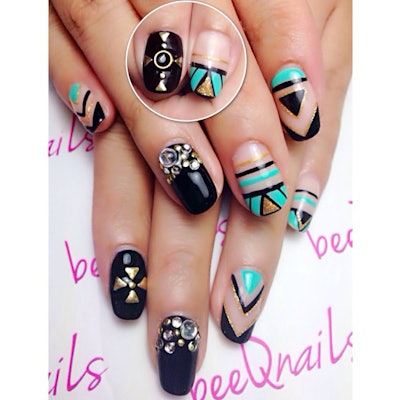 Beeqnails Negative Space Nails