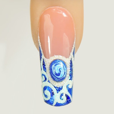 Nail Art Tutorial: Icy Blue Swirls