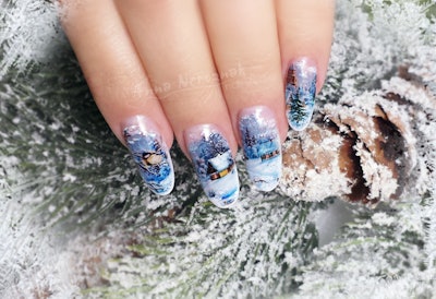 Nail Art How To: Winter Story Nails