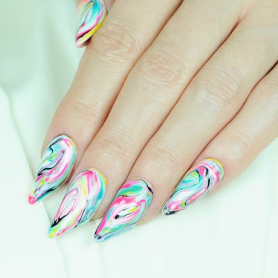Nail Art Tutorial: Spring Marbled Nails