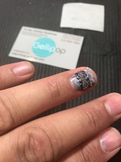 swarovski crystal nail art