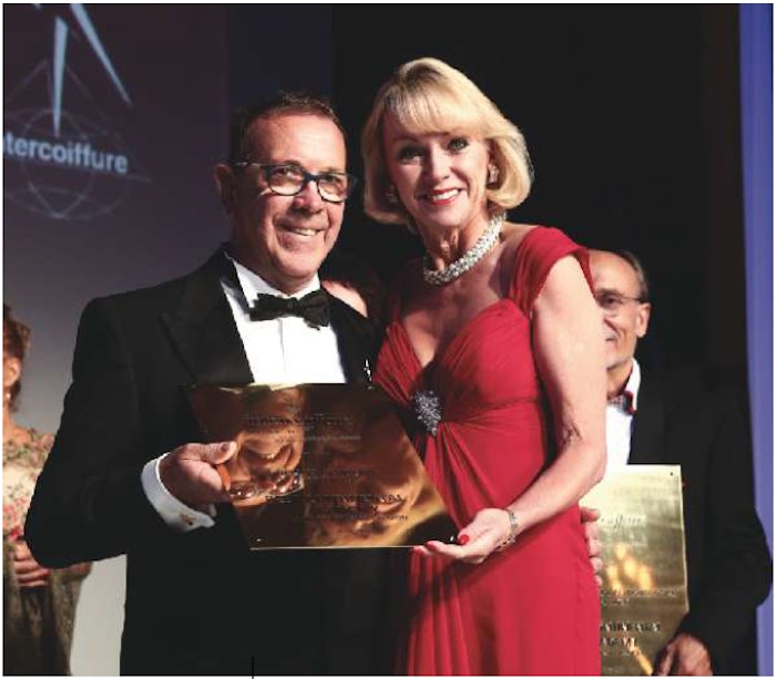 Bellus President Lynelle Lynch Accepts Intercoiffure Award