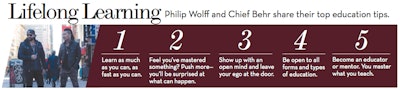 Philip Wolff And Chief Behr Share Education Tips