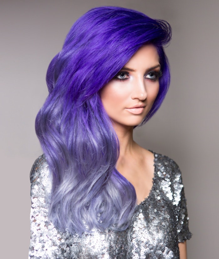 silver purple ombre hair