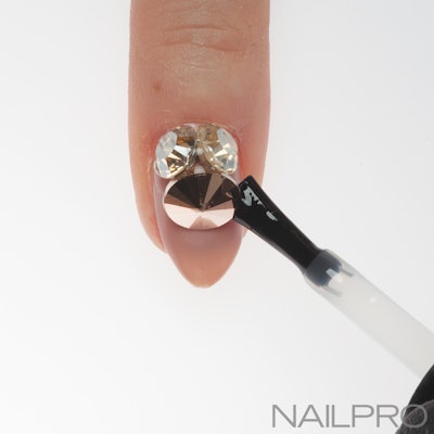 how to adhere nail gems