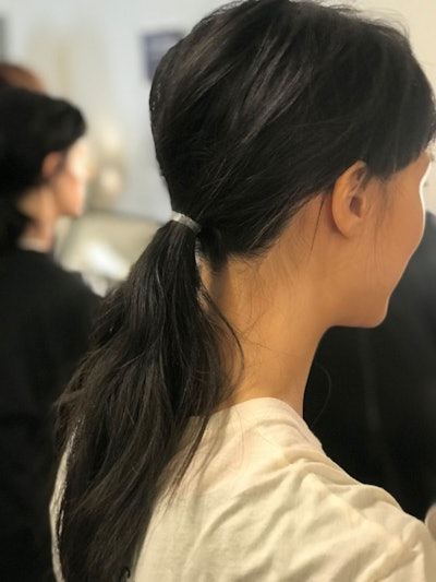 Cutler x Redken Create Textured Ponies at Tanya Taylor NYFW 2018