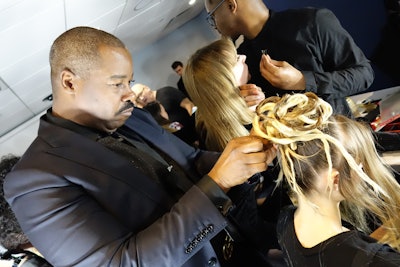 L’Oréal Professionnel Channels Beetlejuice at Carmen Marc Valvo Fall/Winter 2018 NYFW