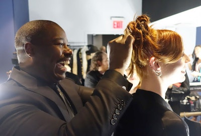 L’Oréal Professionnel Channels Beetlejuice at Carmen Marc Valvo Fall/Winter 2018 NYFW