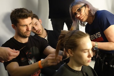 Wella Professionals and Hot Tools Craft Messy Knots at Prabal Gurung NYFW 2018