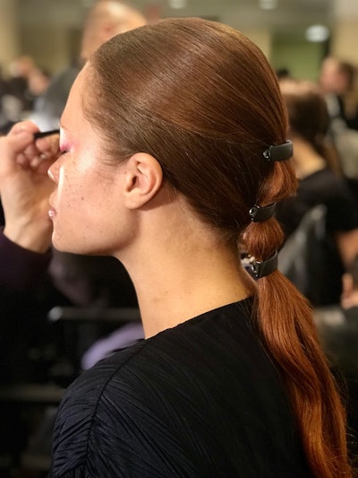 Backstage at Christian Sirano with Sebastian Professional NYFW 2018