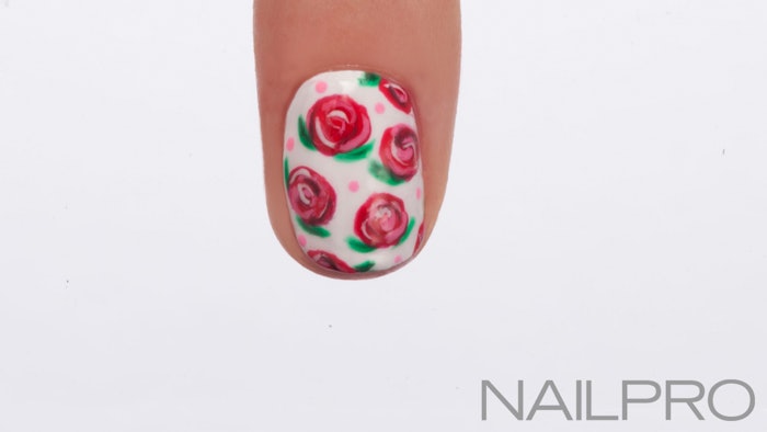 6-Hand Painted Rose Steps