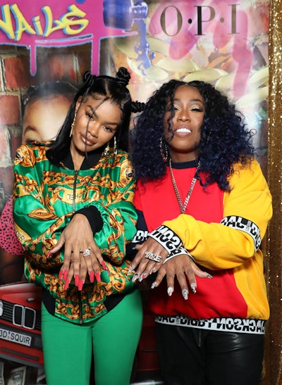 Teyana Taylor and Missy Elliott at soft opening