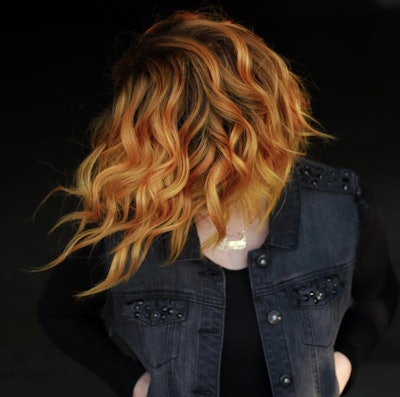 Jacqui Swanson's freshly colored hair