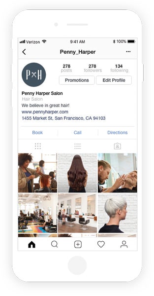 Instagram-booking