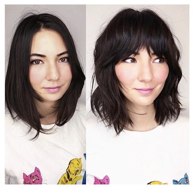 Jayne Matthews transforms her client with a shag cut