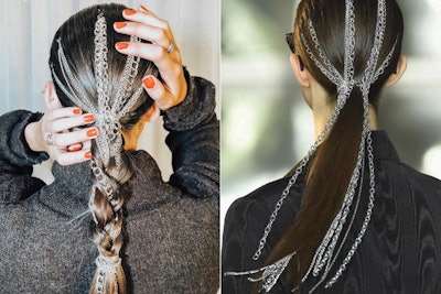 Chain Embellished Ponytail