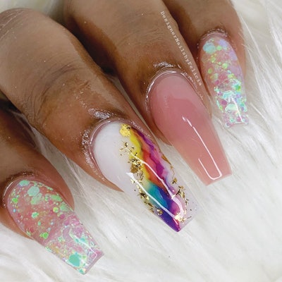 Felicia-Crooms-rainbow-nails