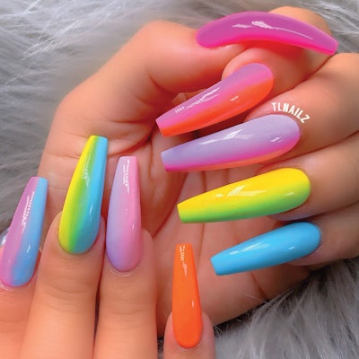 274 Sidney's Nails 💖 Rainbow Nails Art Ideas