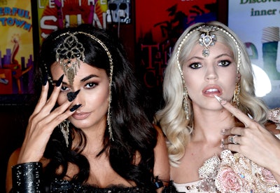 Gizele Oliveira, Devon Windsor During THE BLONDS Spring 2020
