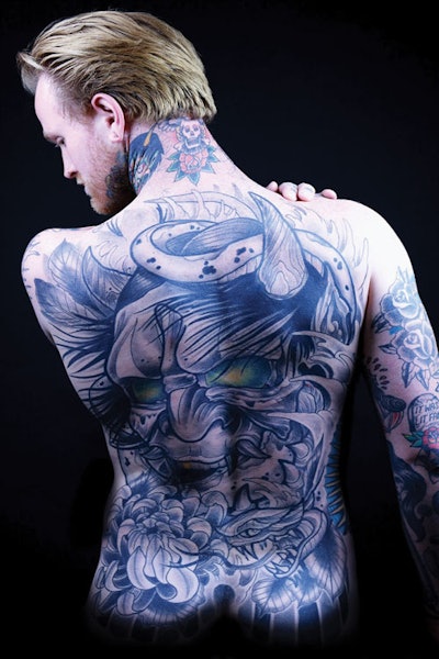 Collin Anthony Back Tattoo