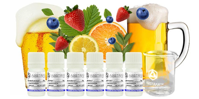 Abstrax Tech's newest product offering is the 'Keg Kit,' a kit of water-soluble blends for brewers to experiment with terpene additives.