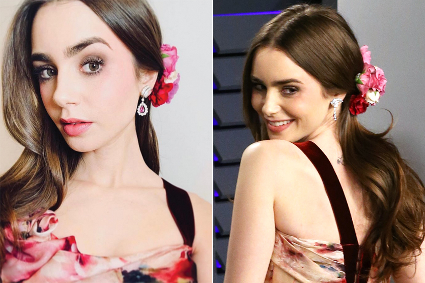 Lilly Collins Hair