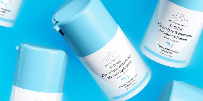 Drunk Elephant kicked off the year with the launch of its F-Balm Electrolyte Waterfacial, an overnight mask available exclusively at Sephora.