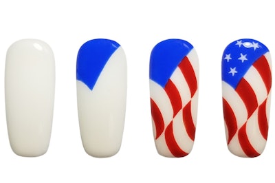 American Flag Nail Art