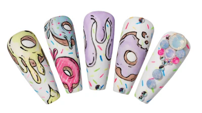 donut nail art