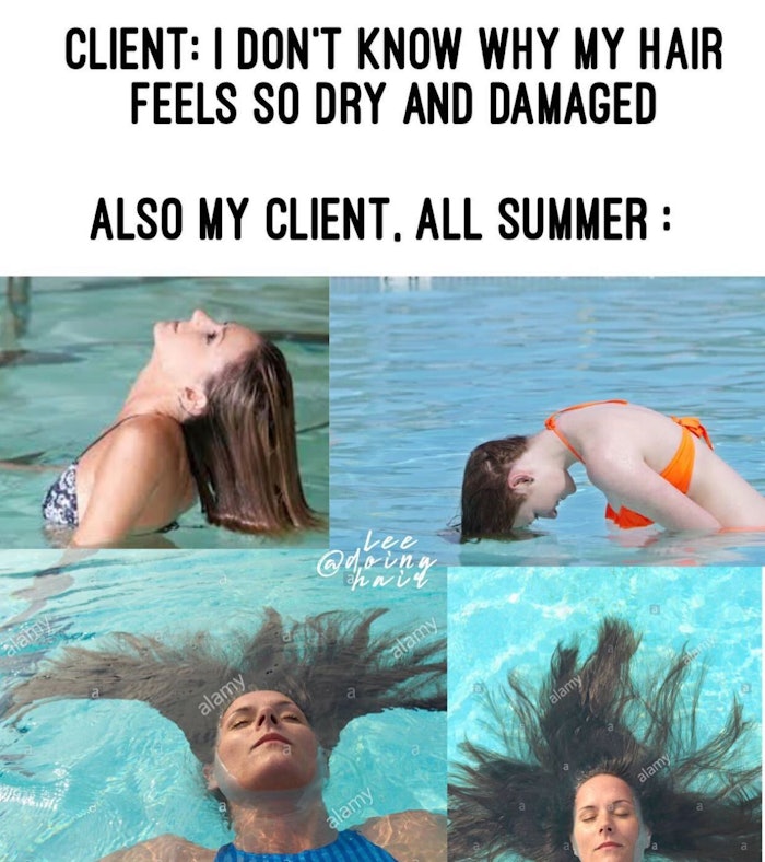 Chlorine Green Hair