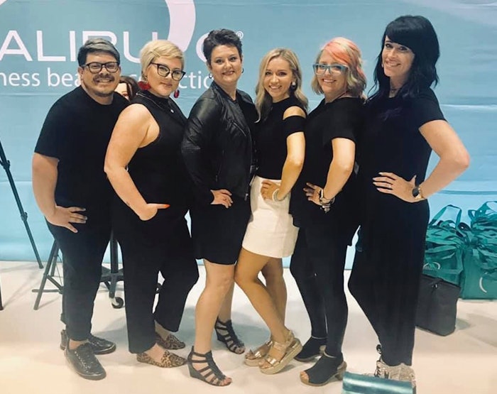 The Malibu C artistic team at the Premiere Orlando show in Florida. Courtesy of Missy Peterson/Malibu C