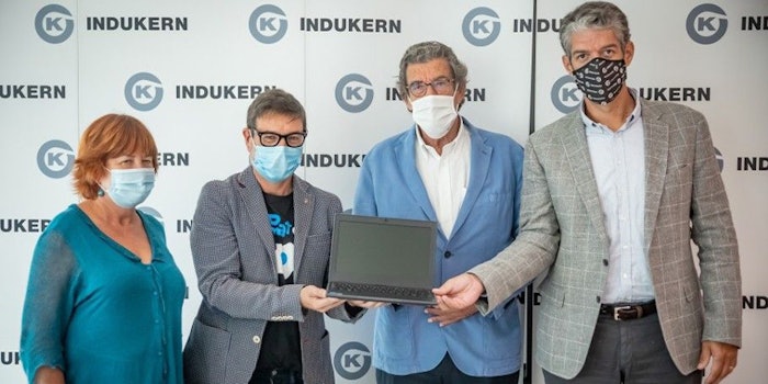 Indukern donates 100 laptops to children to use for school.