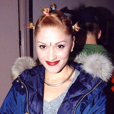 Gwen Stefani in mini buns or bantu knots.