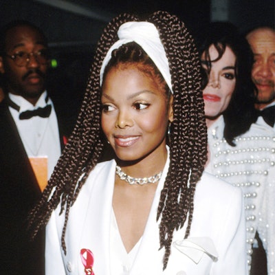 Janet Jackson in box braids.