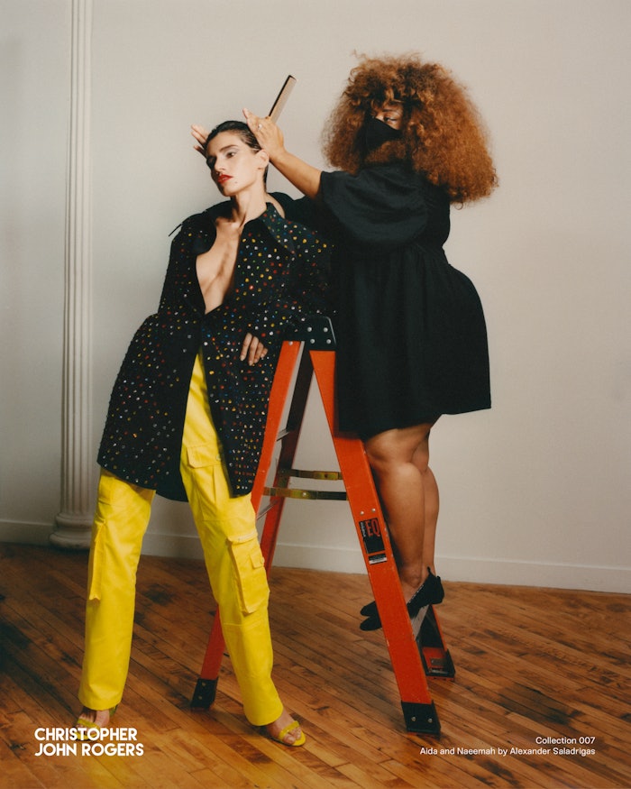 Naeemah LaFond styling a model.
