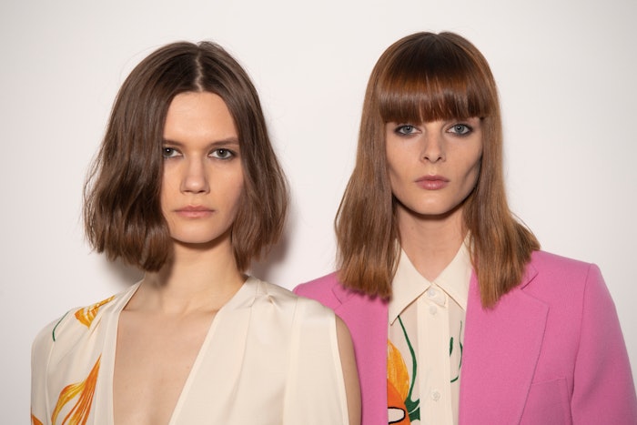 Victoria Beckham AW21 models, hair by Anthony Turner