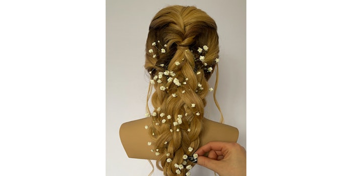 Long Boho Updo Finished Style